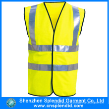 Vente en gros Construction Vêtements de sécurité Man Vest Gilet réfléchissant Jaune